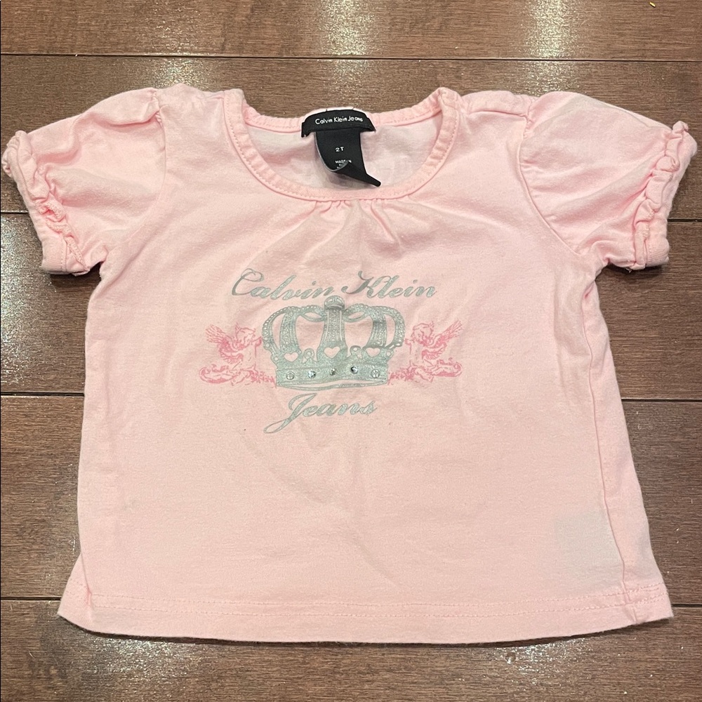 Calvin Klein Kids Light Pink Crown Tee